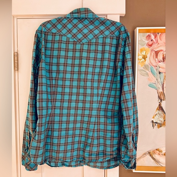 Diesel Western shirt, teal. Size XL / Large - Picture 3 of 5